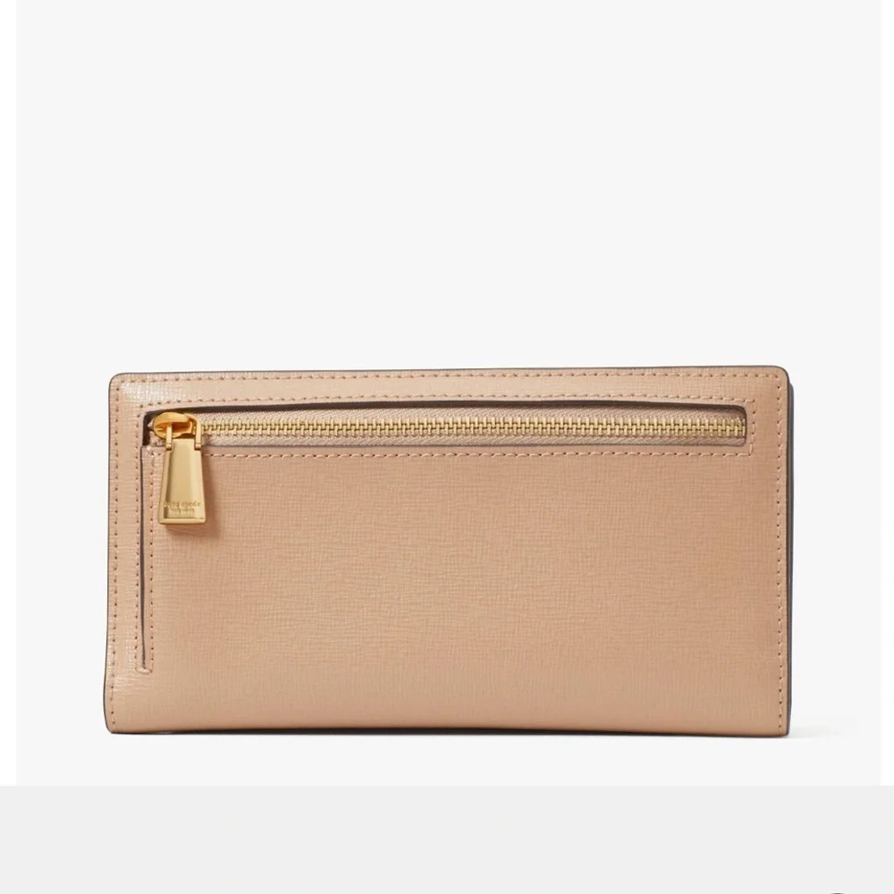 Kate Spade Morgan Colorblocked Slim Bifold Wallet  Cafe Mocha  NWT